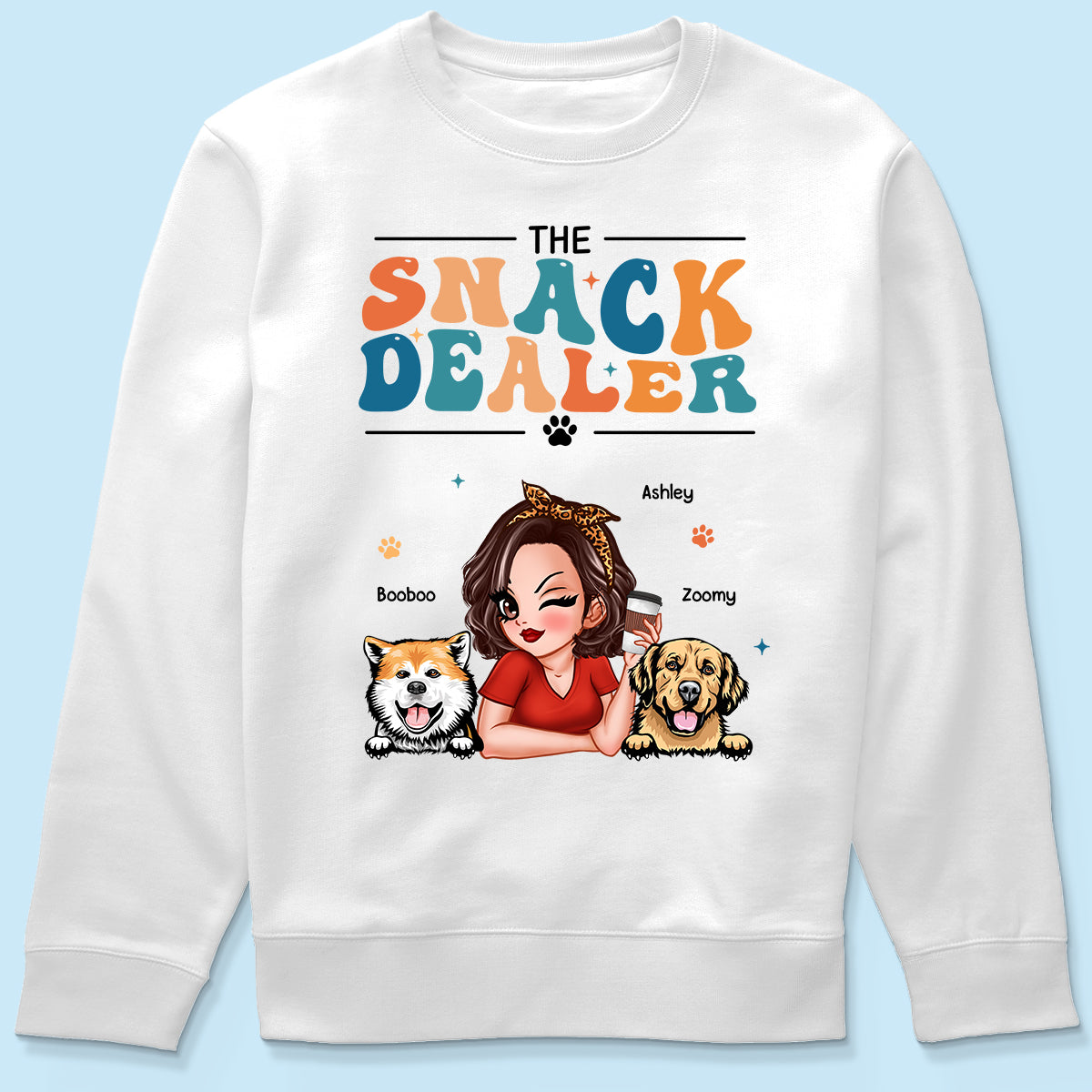 The Snack Dealer Retro Style Dogs Personalized Shirt