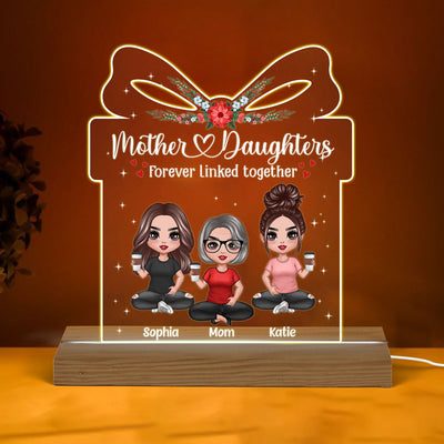 Like Mother Like Daughter Gift Shaped Personalized Acrylic Warm Custom Shaped LED Night Light