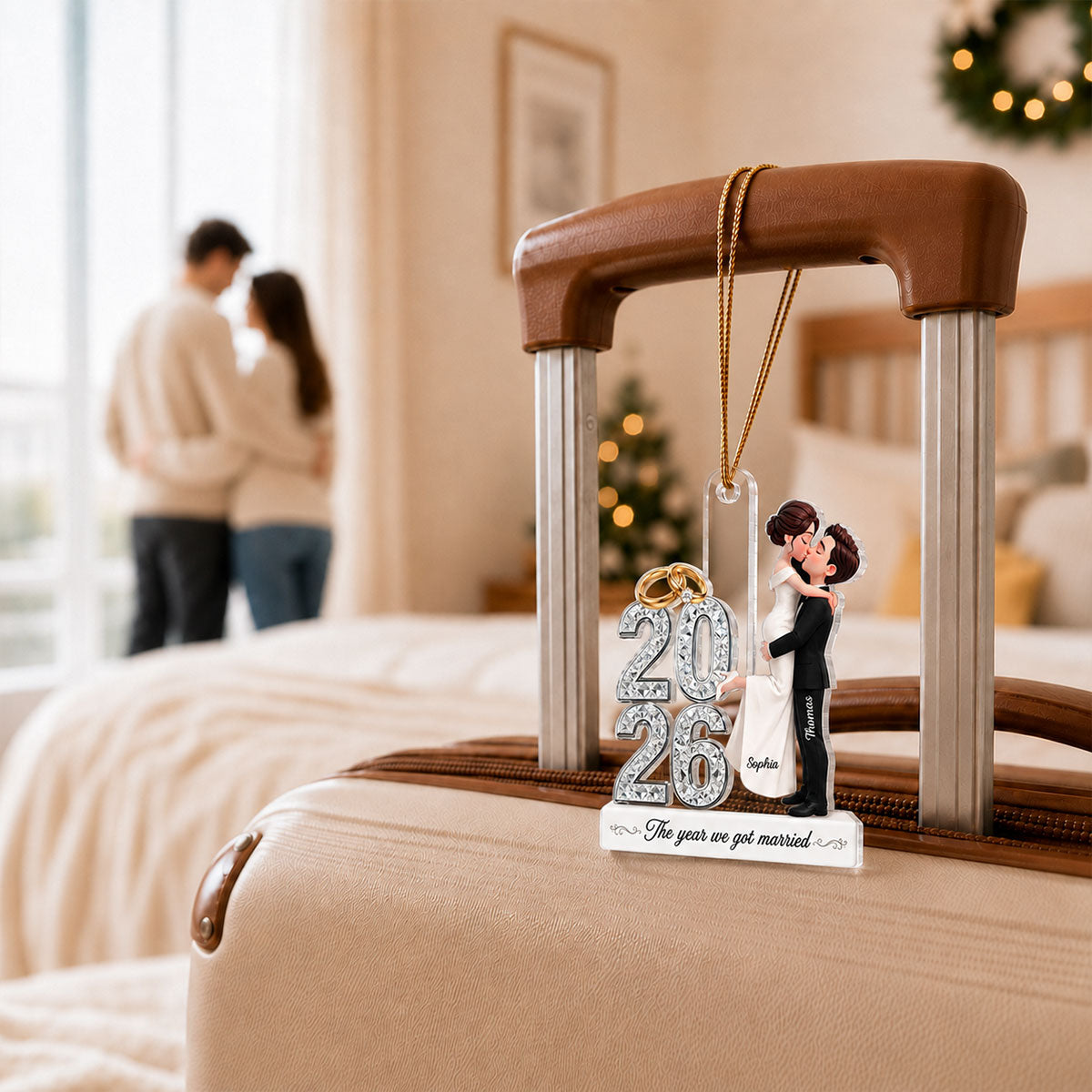 The Year We Got Married 2D Flat - Personalized Acrylic Ornament - Christmas Keepsake