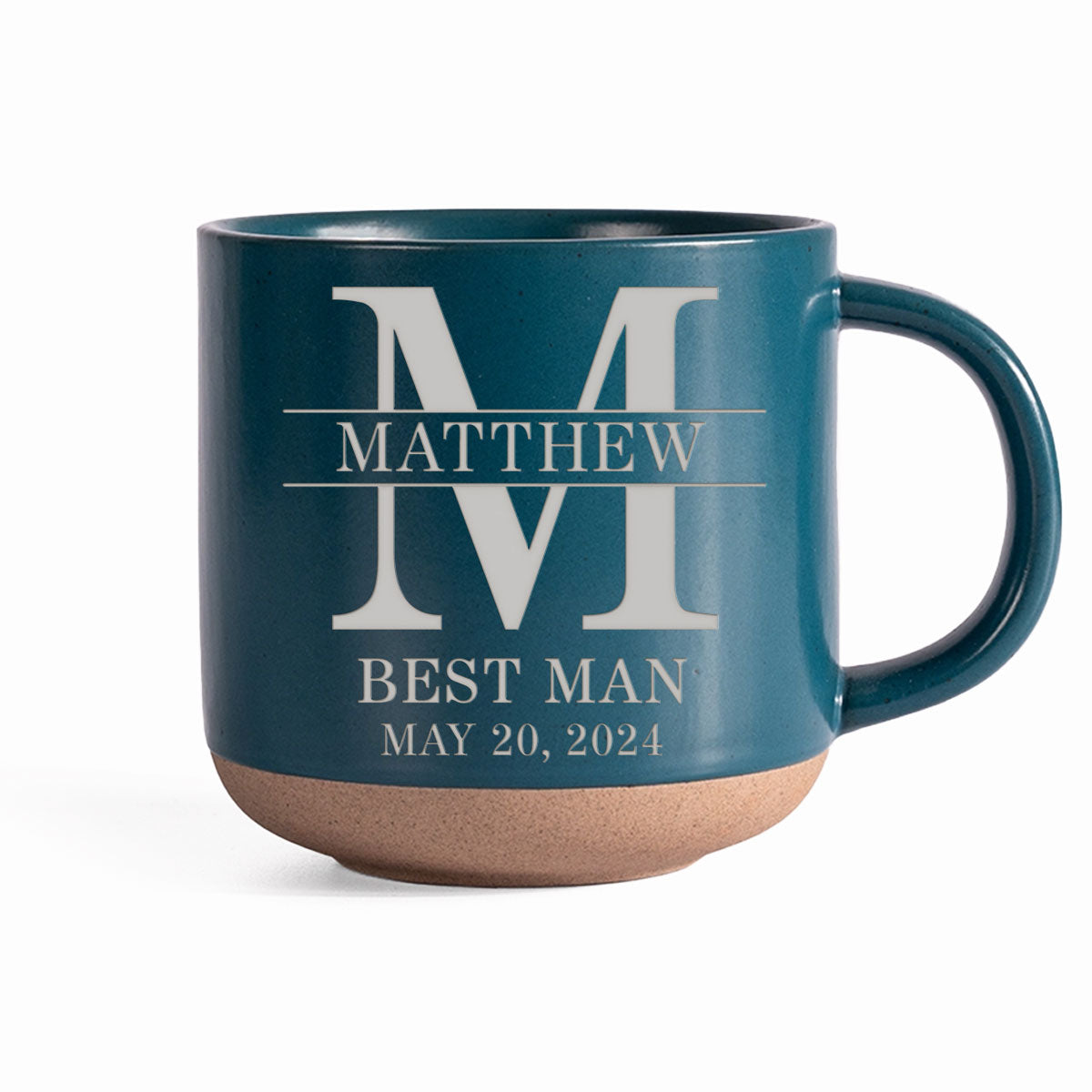 Groom Man Engraved Old Fashion Personalized Pottery Mug, Best Man Gift