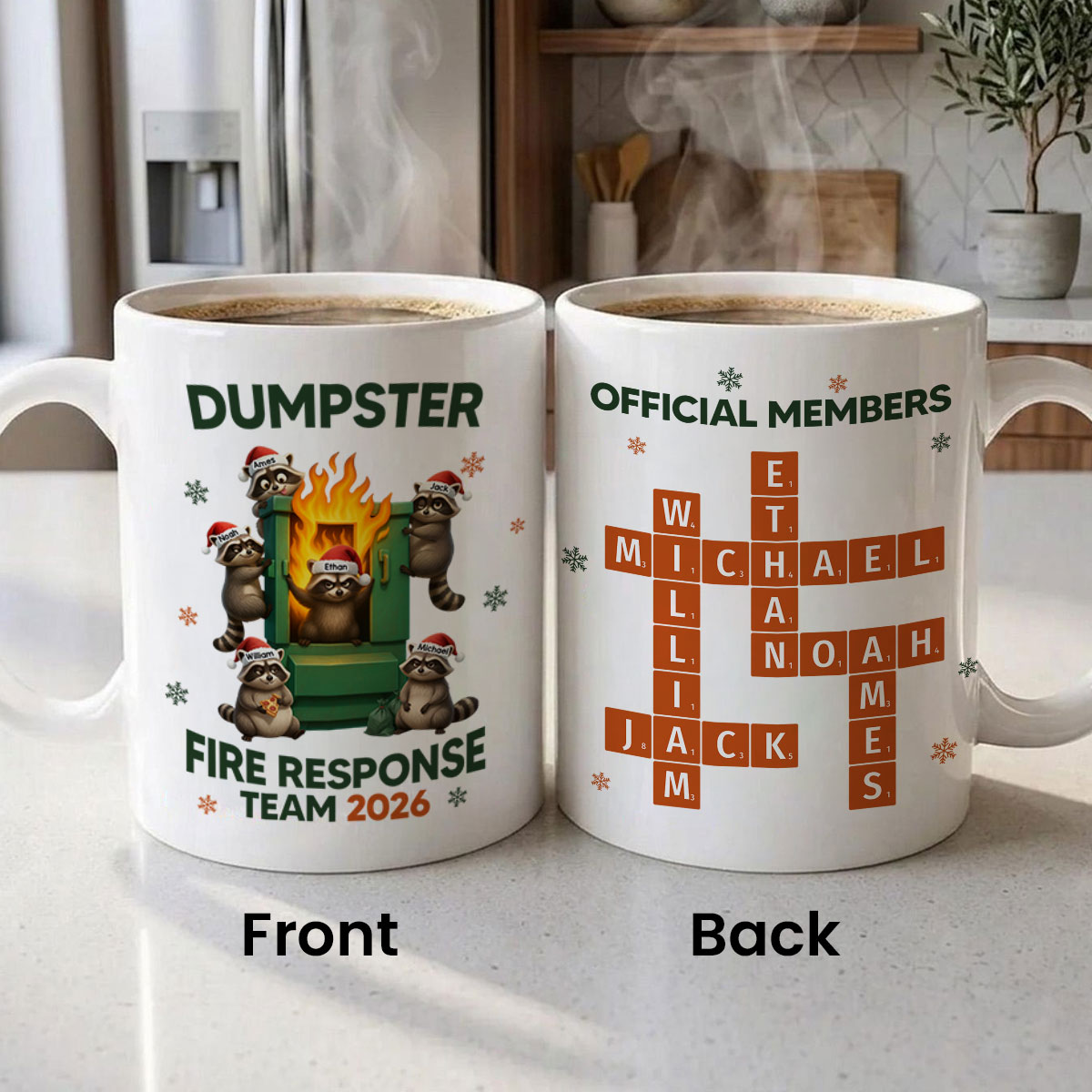Forever Dumpster Team - Personalized Mug - Funny Holiday Gift for Coworkers