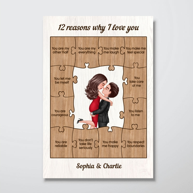 The Reasons Why I Love You  Gift For Him For Her Personalized Poster