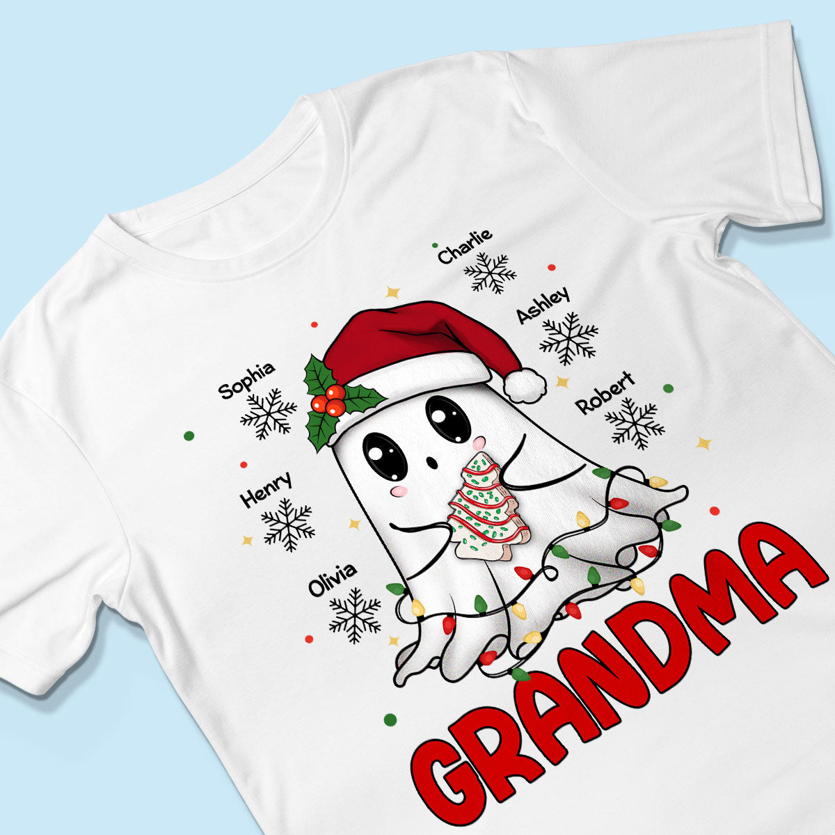 Halloween Christmas Boo Grandma Personalized Shirt