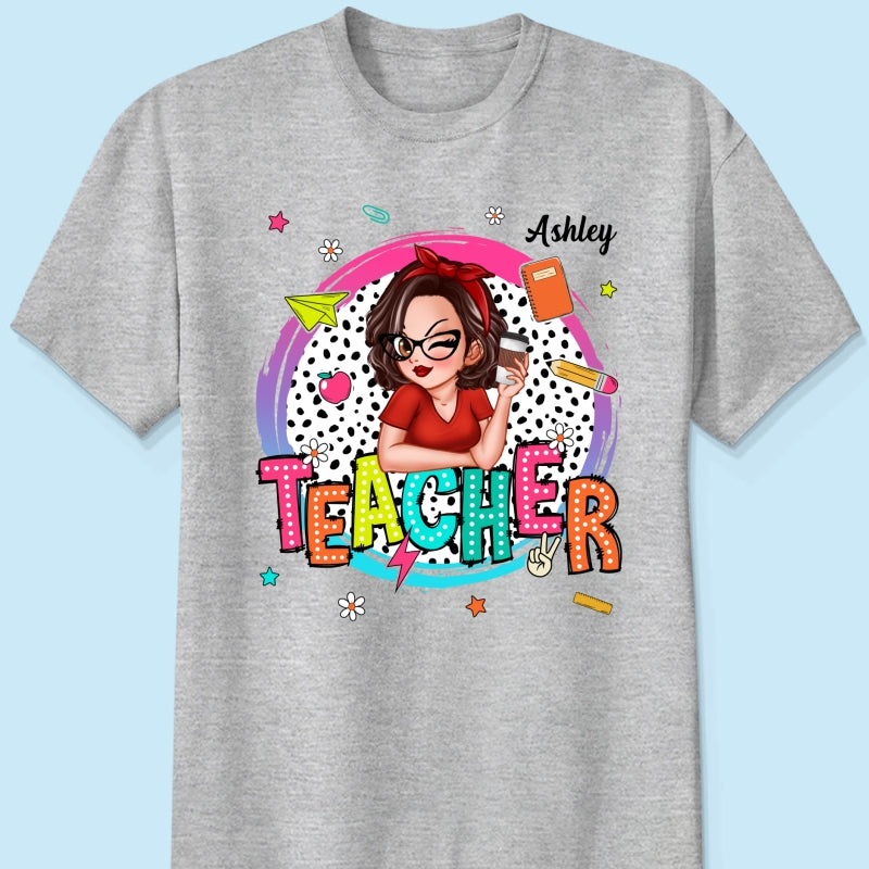 Teacher Personalized Summer Vibe Shirt, Back To School, Teacher Appreciation, Teacher Gift