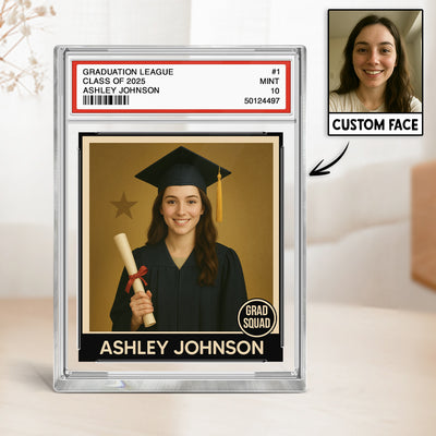 Graduation Gift Graduate Trading Card Style Personalized Acrylic Block Plaque, Unique Keepsake, Graduation Gift