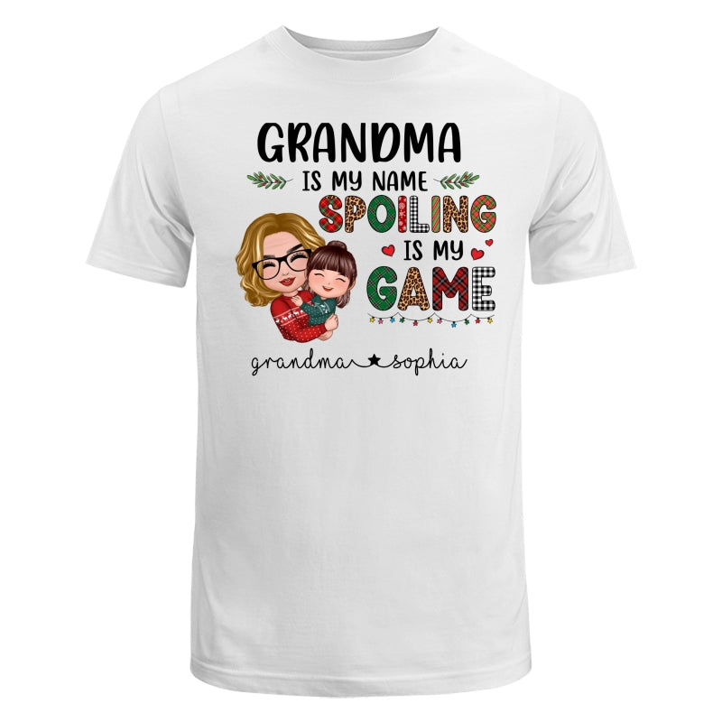 Grandma Is My Name Spoiling Is My Game Personalized Christmas Hoodie Sweatshirt