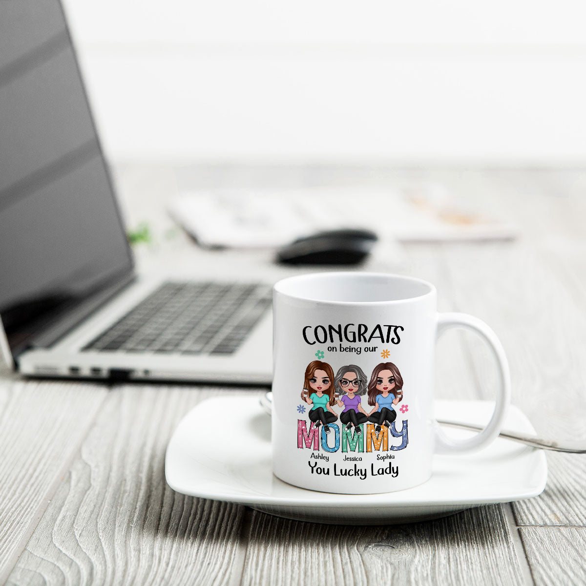 Congrats On Being My Mom Personalized Mug
