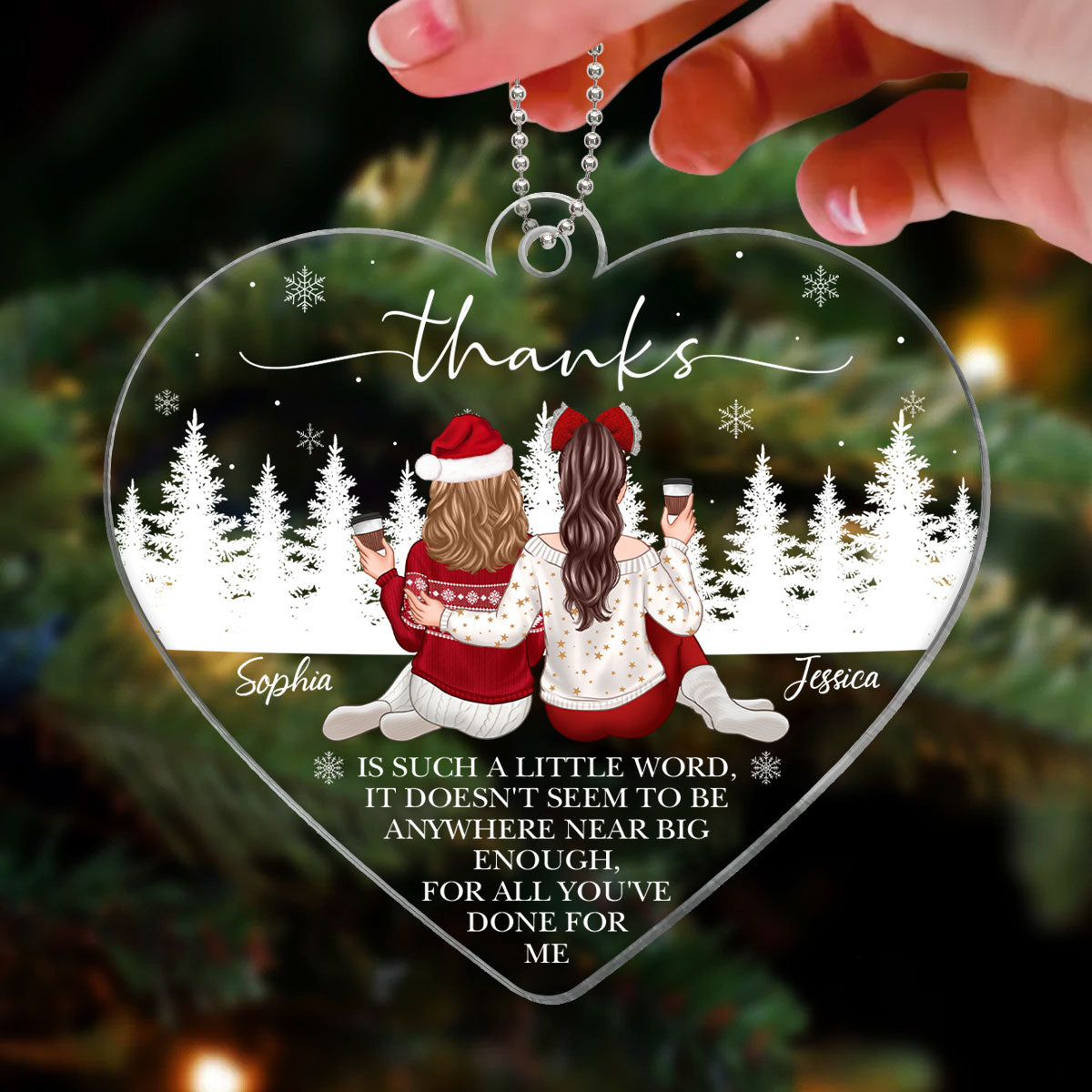 All You've Done For Me Friendship Gift For Best Friends Personalized Acrylic Ornament