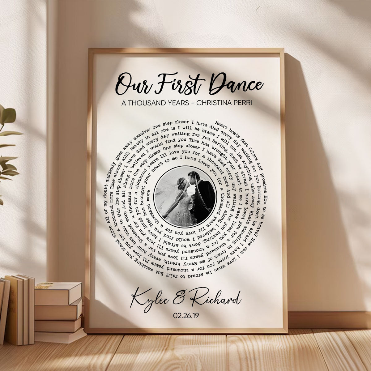 Custom Vinyl Lyrics With Photo, Personalized Music Photo Poster, Customizable Music Photo Gift, Anniversary Gift, Music Gift, Wedding Song Dance