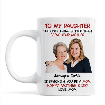 To My Daughter Photo Insert Happy Mother‘s Day Personalized Mug