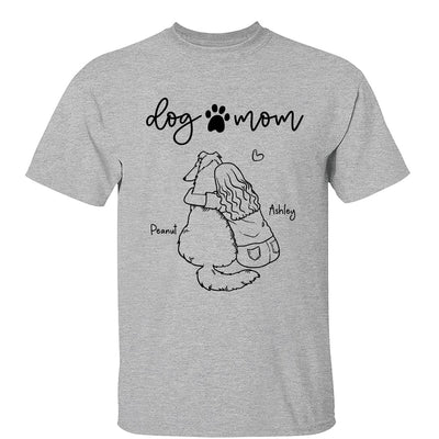 Dog Mom Outline Personalized Shirt