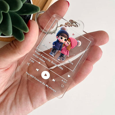 Cute Couple, Personalized Song Keychain, Wedding Gifts, Anniversary Gifts,  Gifts, Gifts For Couples