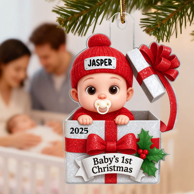 3D Shining Effect Baby's First Christmas - Personalized Acrylic Ornament