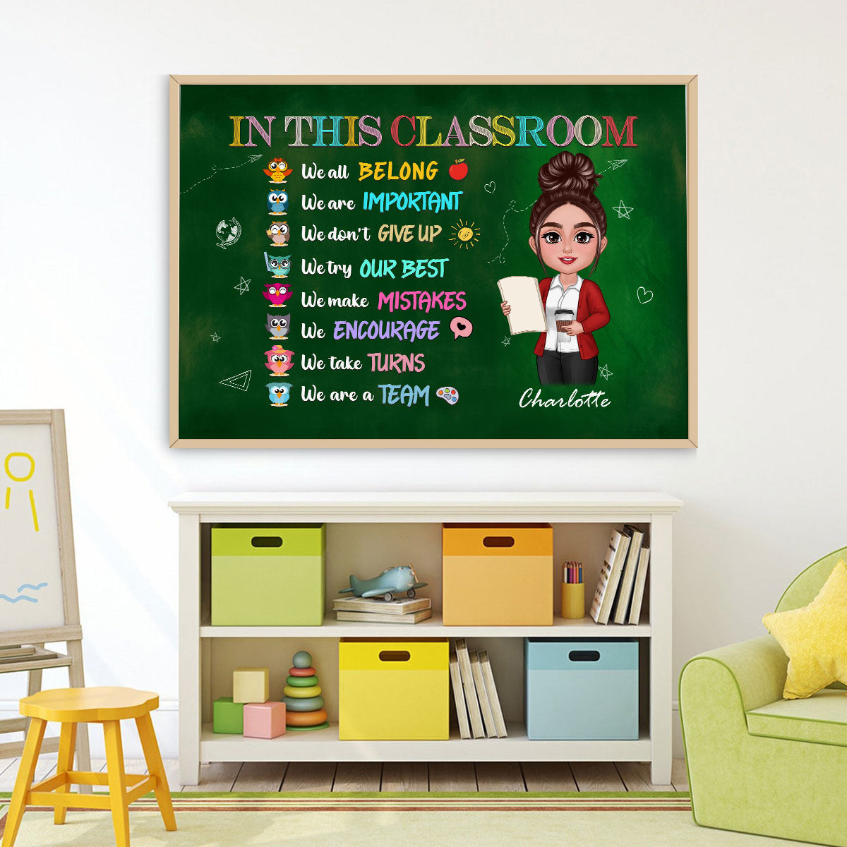 Cute Owls In This Classroom Teacher Personalized Poster