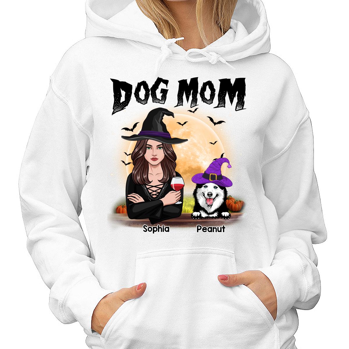 Dog Mom Halloween Girl Vector Personalized Shirt