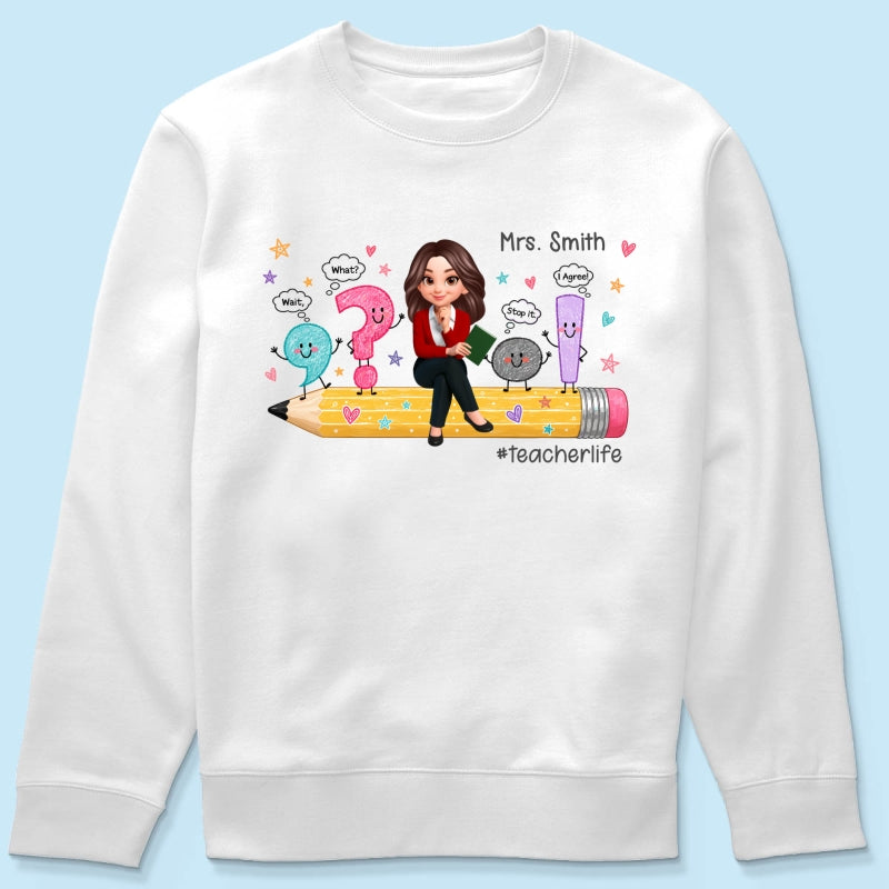 Funny Grammar Teacher Life - Personalized Shirt - Back To School Gift For Teacher