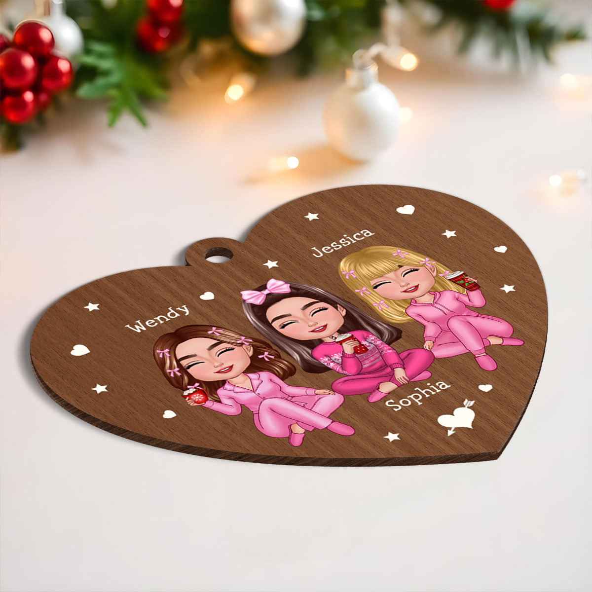 Friendship Is Like Pissing Your Pants Personalized Wooden Ornament, Funny Christmas Gift For Best Friends, Besties