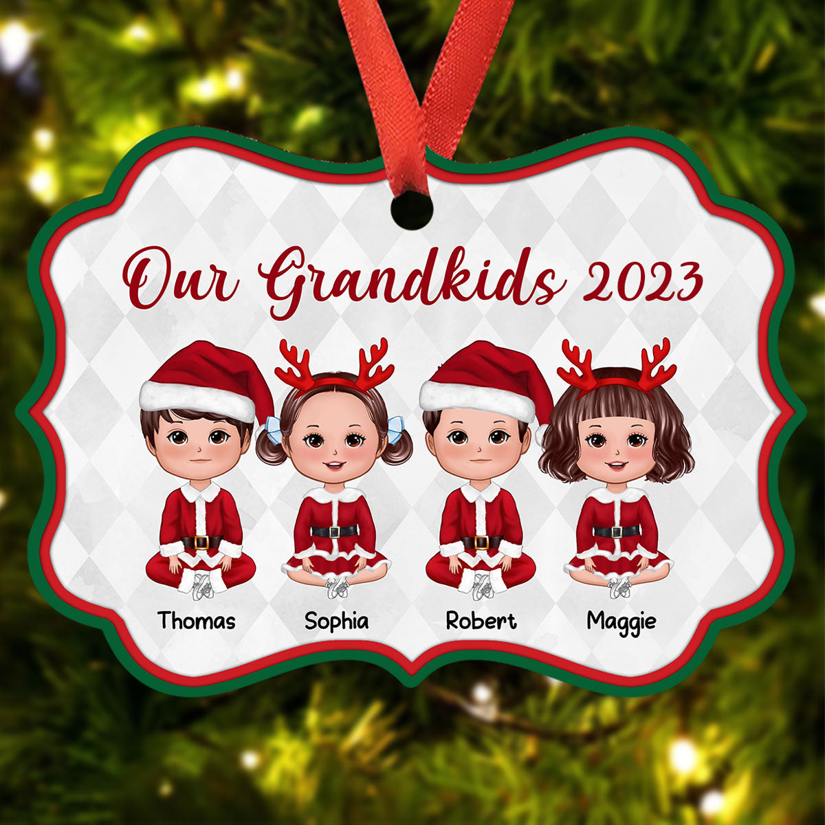 Christmas Costume Our Grandkids Personalized Christmas Ornament