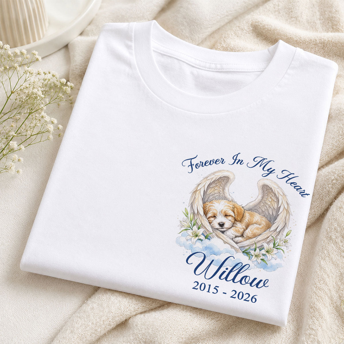 Memorial Upload Dog Cat Custom Photo - Personalized Shirt - Memorial Shirt, Sympathy, Remembrance Gift