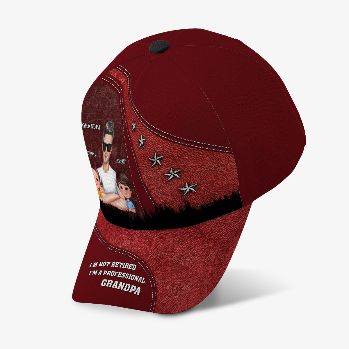 I'm Not Retired I'm A Professional Grandpa Personalized Classic Cap, Retirement Gift For Grandpa
