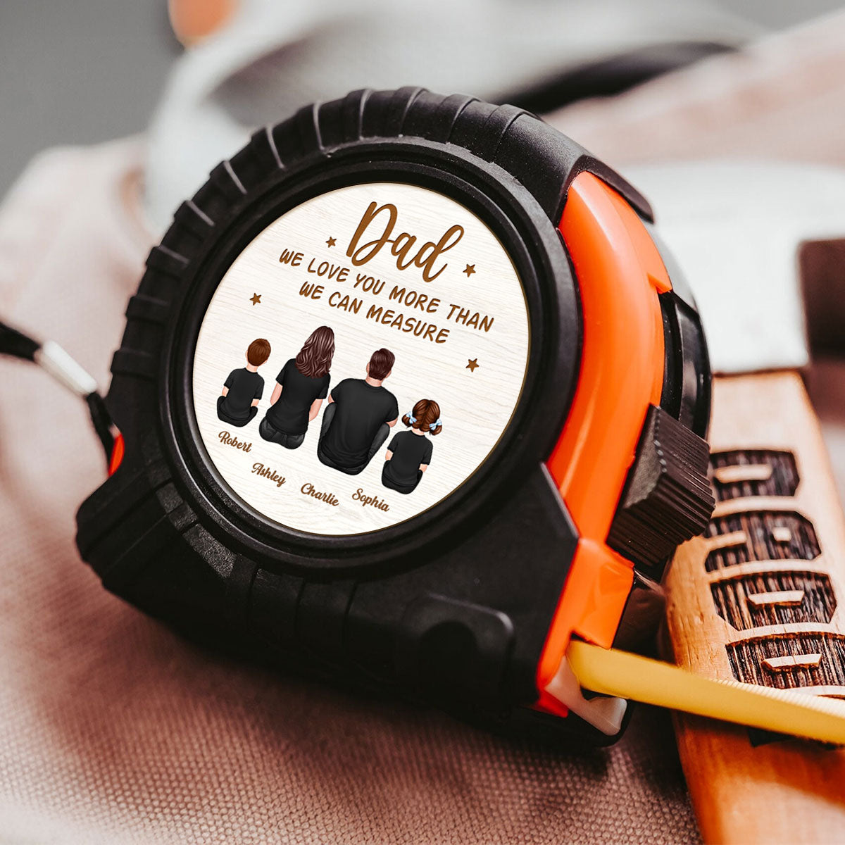 Dad We Love You More Than We Can Measure Personalized Tape Measure