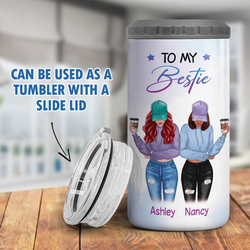 Modern Girls To My Bestie Gift For Besties Personalized 4 In 1 Can Cooler