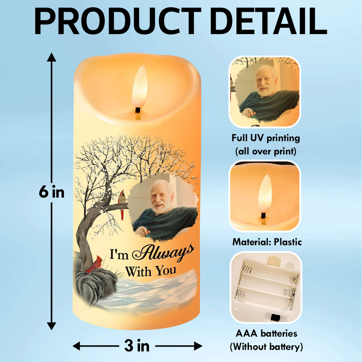 There Are Some Who Bring A Light So Great To The World Flameless LED Candle - Christmas Gift, Sympathy Gift For Family Members