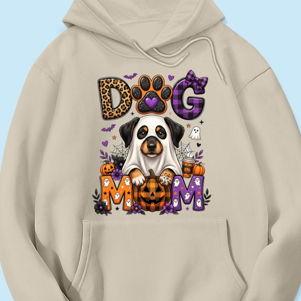 Halloween Dog Mom - Personalized Shirt - Custom Dog Photo, Fall Pumpkin Halloween Trendy Tee for Dog Moms