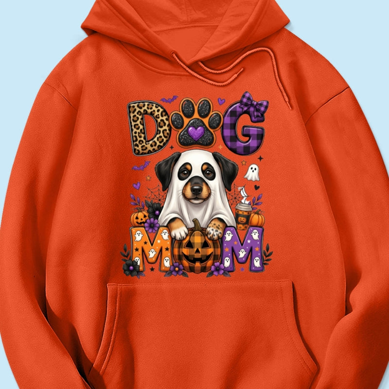 Halloween Dog Mom - Personalized Shirt - Custom Dog Photo, Fall Pumpkin Halloween Trendy Tee for Dog Moms