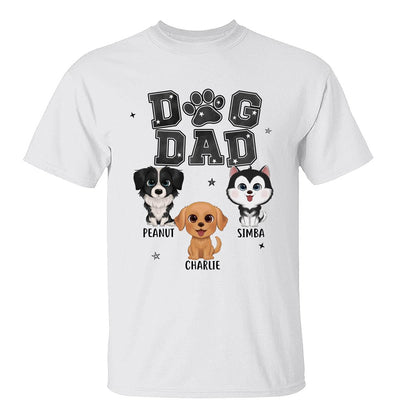 Watercolor Cute Dogs Dog Dad Personalized Shirt