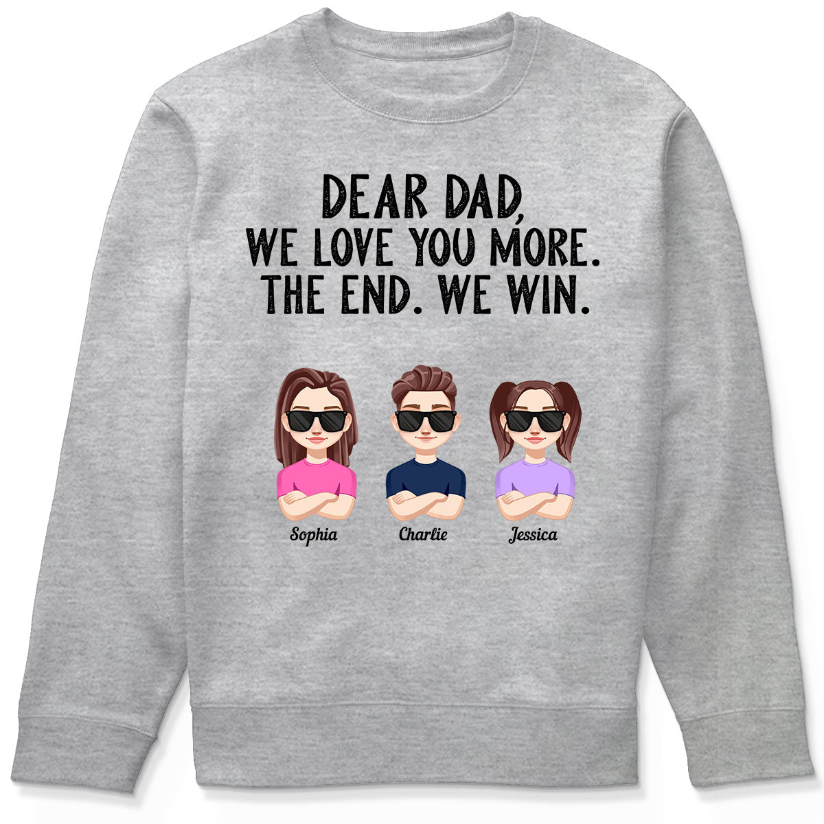 Dear Dad We Love You More Vector Kids Funny Father‘s Day Gift Personalized Shirt