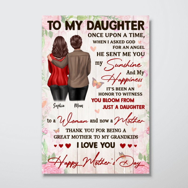 Watching You Be A Mom Happy Mother's Day From Mom Personalized Poster, Gift For Daughter