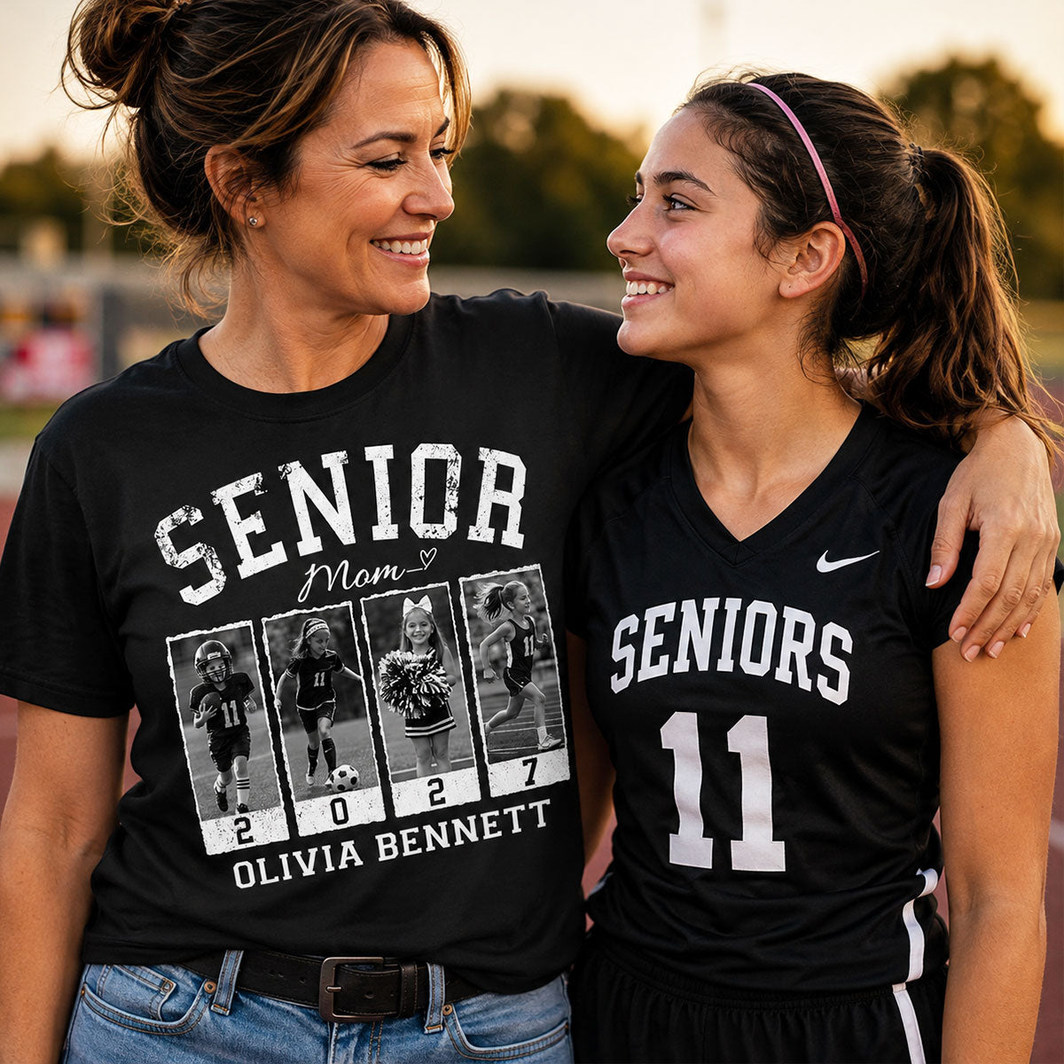Senior Mom Retro Photos - Personalized Shirt - 2027 Senior Bootleg Shirt