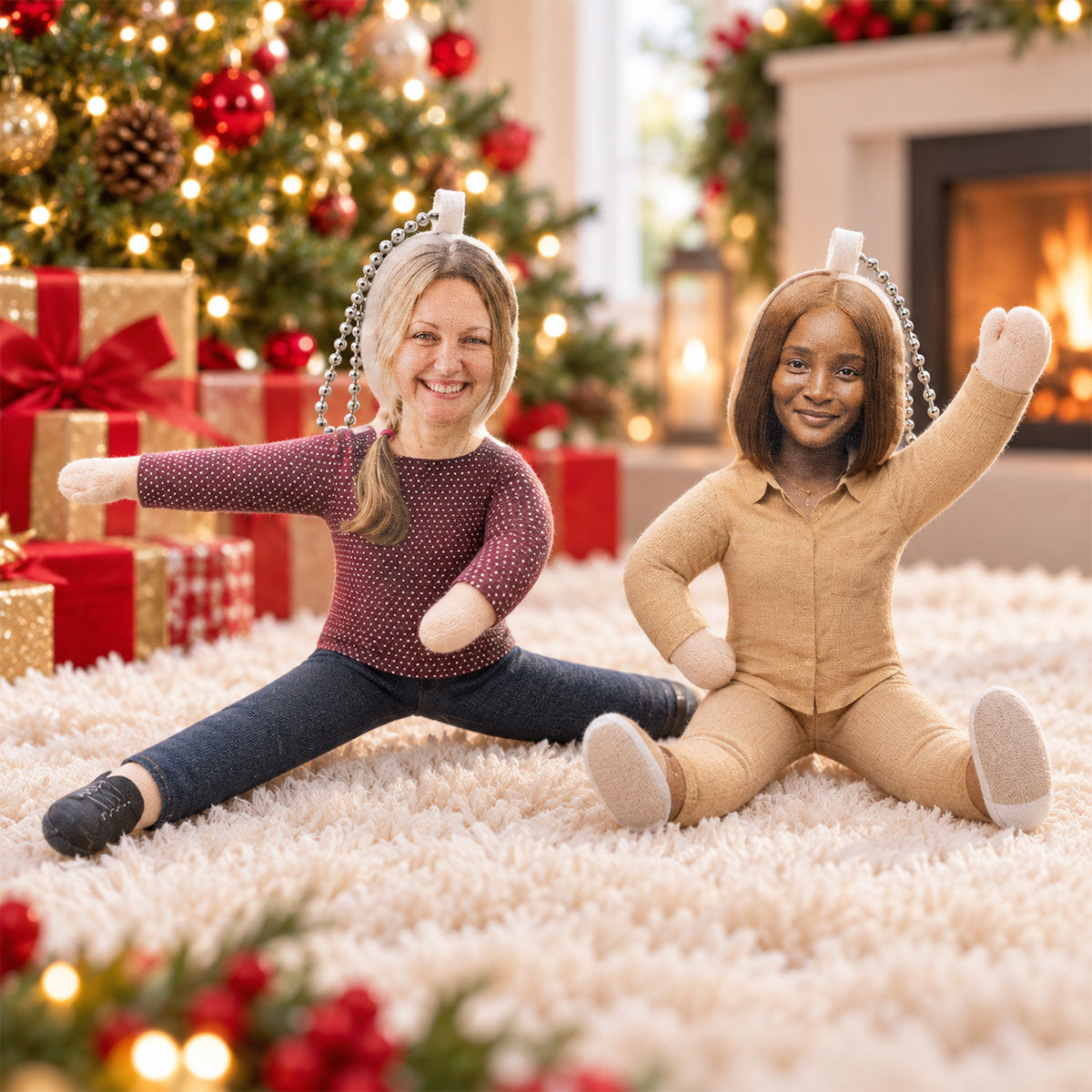 Custom Mini Me Doll with Poseable Body - Personalized Plush Doll Ornament - Unhinged Gag Gift for Bestie, Coworkers, Funny White Elephant Christmas Gift