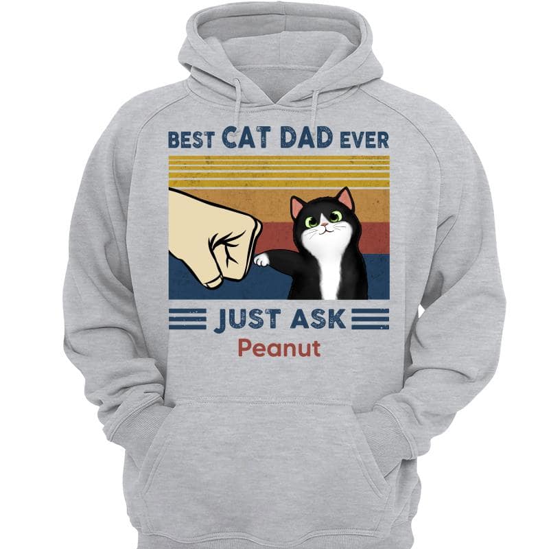 Best Cat Dad Ever - Personalized Father's Day Gift | Premium Cotton T-Shirt