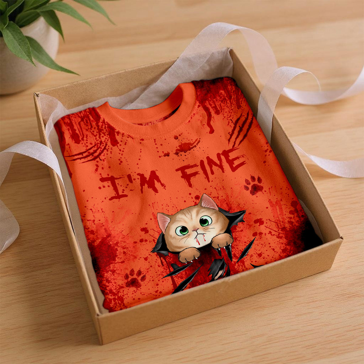 Spooky Cat Tearing Out Halloween Personalized Shirt, Purrfect Costume for Cat Lover