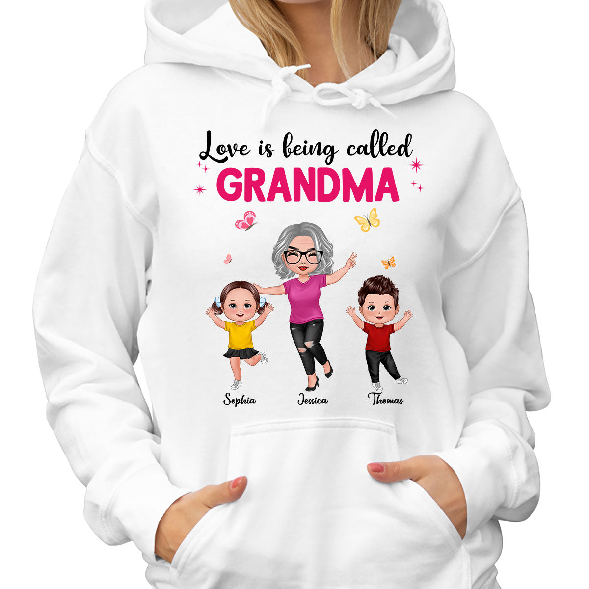 Happy Doll Grandma Grandkids Love Is Being Called Grandma Personalized Shirt