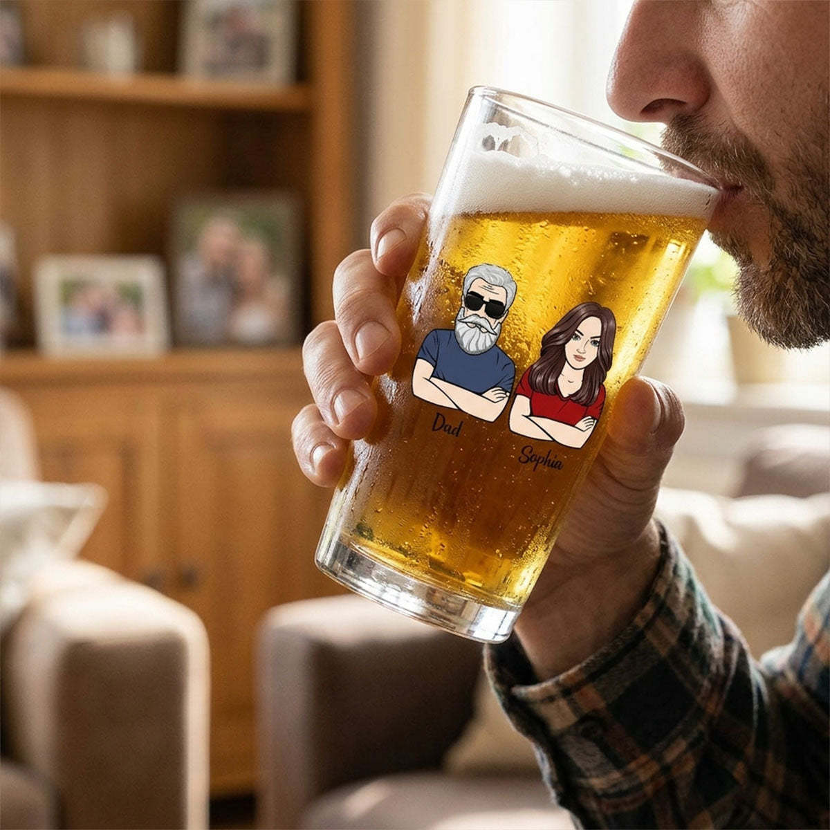 Immer deine finanzielle Belastung - Personalisiertes Bierglas - Lustiges Vatertag Geschenk für Papa von Tochter