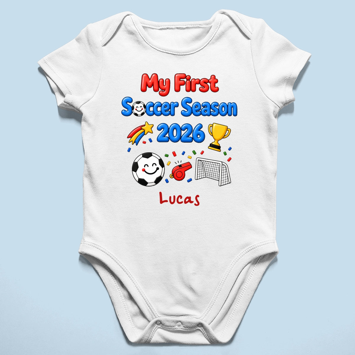 My First World Cup 2026 Baby Custom Name - Personalized Baby Apparel - 2026 Soccer World Champion Keepsake For Baby