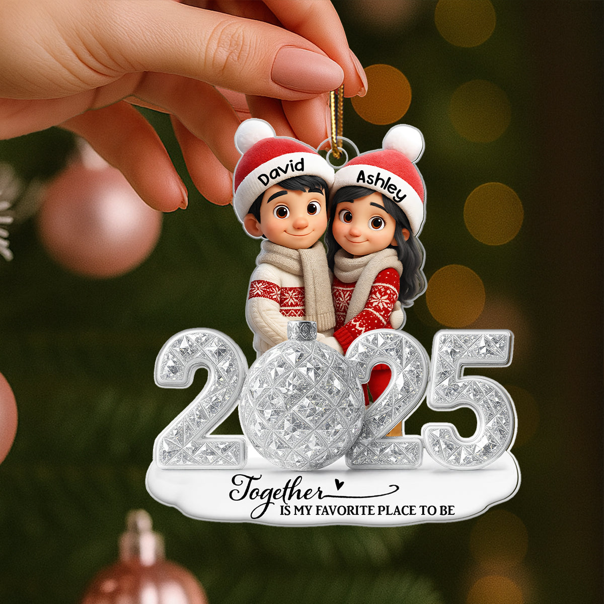 Couple We Got This 3D Crystal Effect - Personalized Acrylic Ornament - Christmas Gift for him, Gift for her