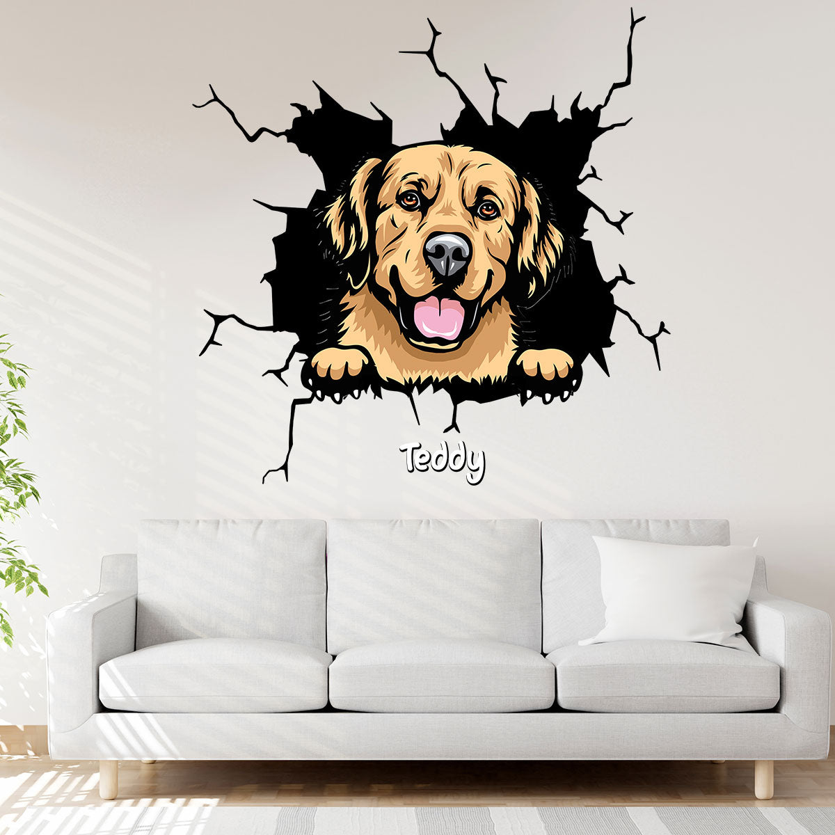 Funny Dog Decor On Car Fridge Window Personalized Decal