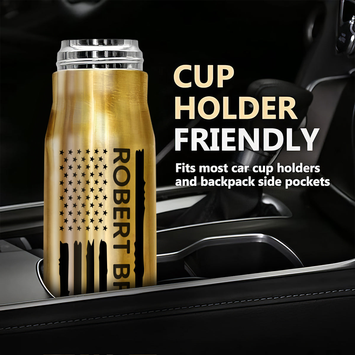 Unique Gift For Husband Dad Grandpa Flag Name Personalized Bullet Tumbler