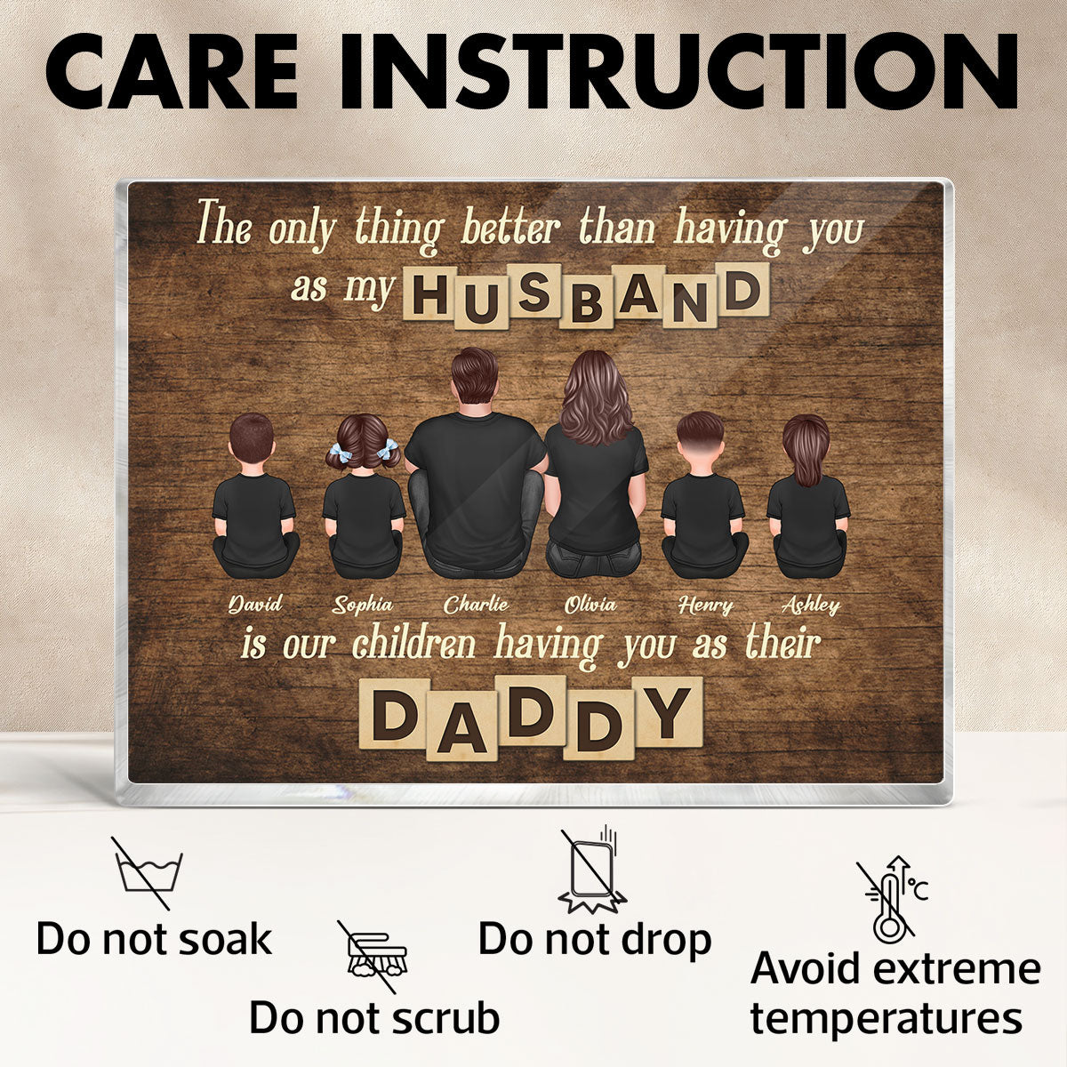 The Only Thing Better Than Being My Husband Personalized Rectangle Acrylic Block Plaque, Gift For Dad