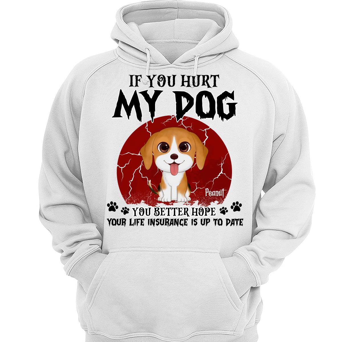 Halloween If You Hurt My Watercolor Cute Dogs Personalized Shirt