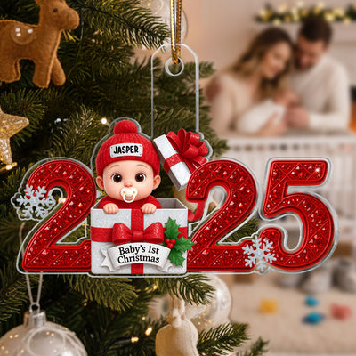 3D Shining Effect Baby's First Christmas - Personalized Acrylic Ornament