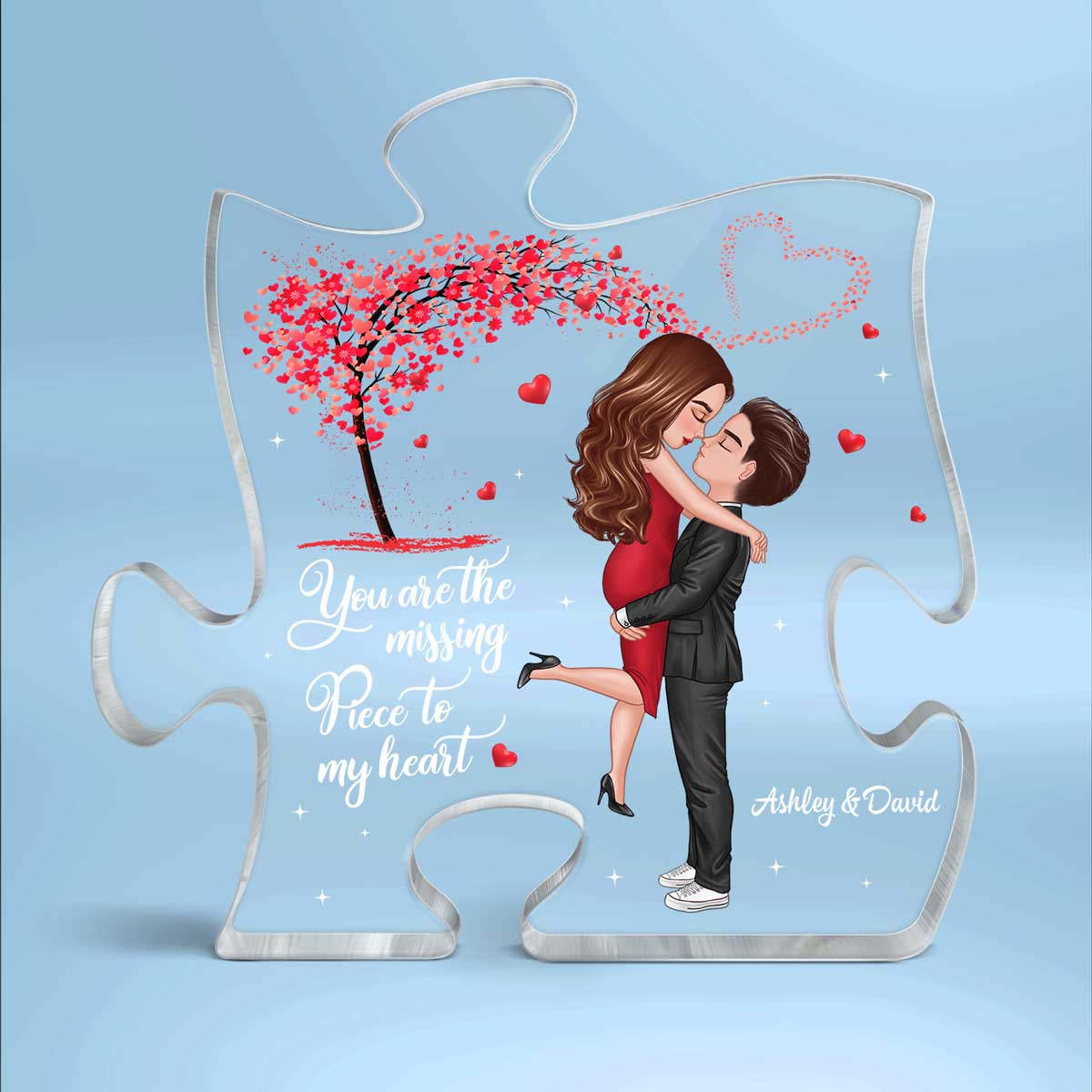 My Missing Piece Couple Personalized Acrylic Puzzle Plaque