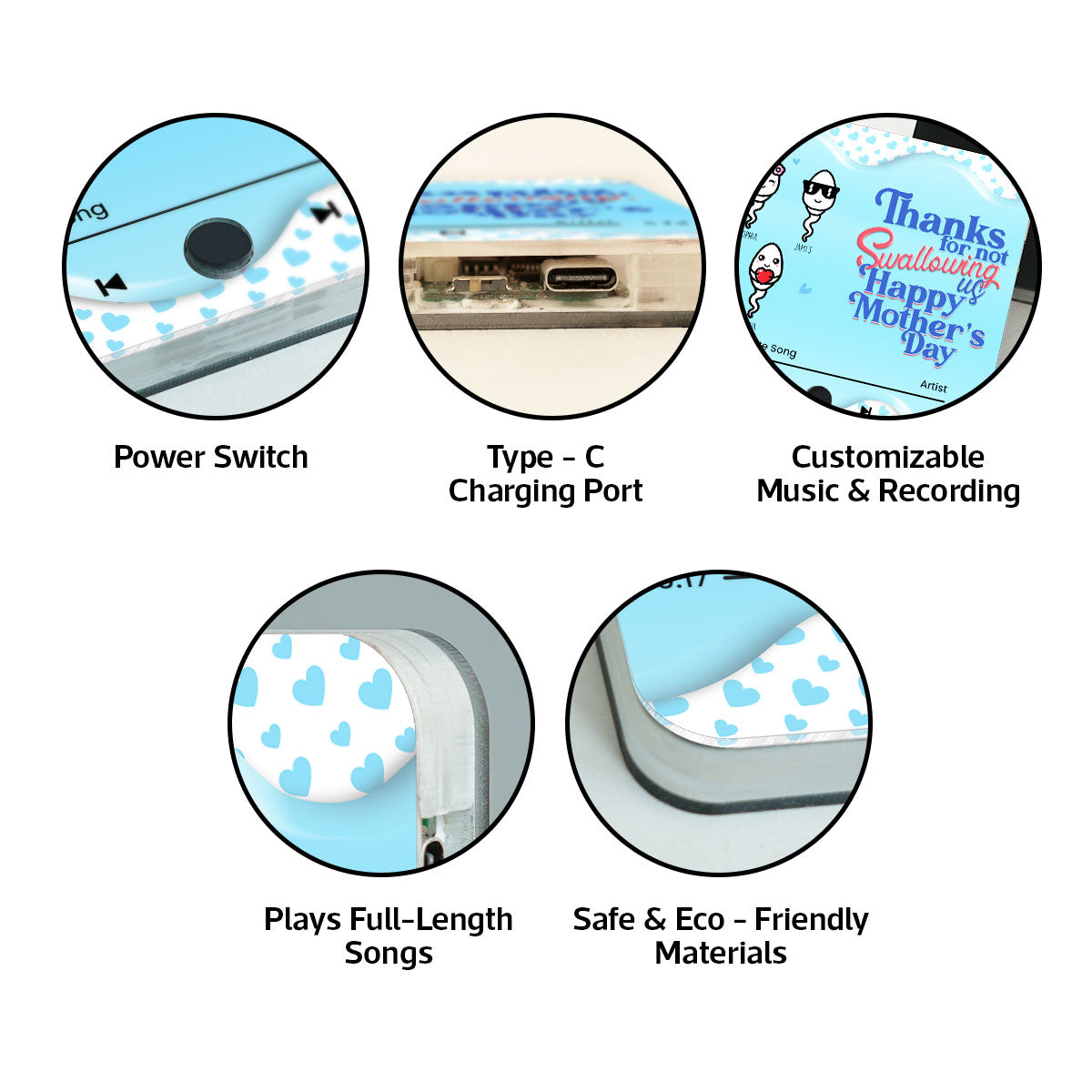 Thanks for not Swallowing Me Personalized Music Fridge Magnet, Funny Gift for Mom, Gift for her