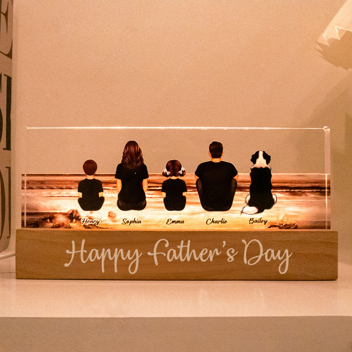Upsell Giftbox Acrylic Name Night Light