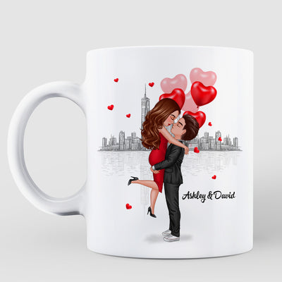 My Heart Is Where You Are Couple Valentine‘s Day Gift For Him For Her Personalized Mug