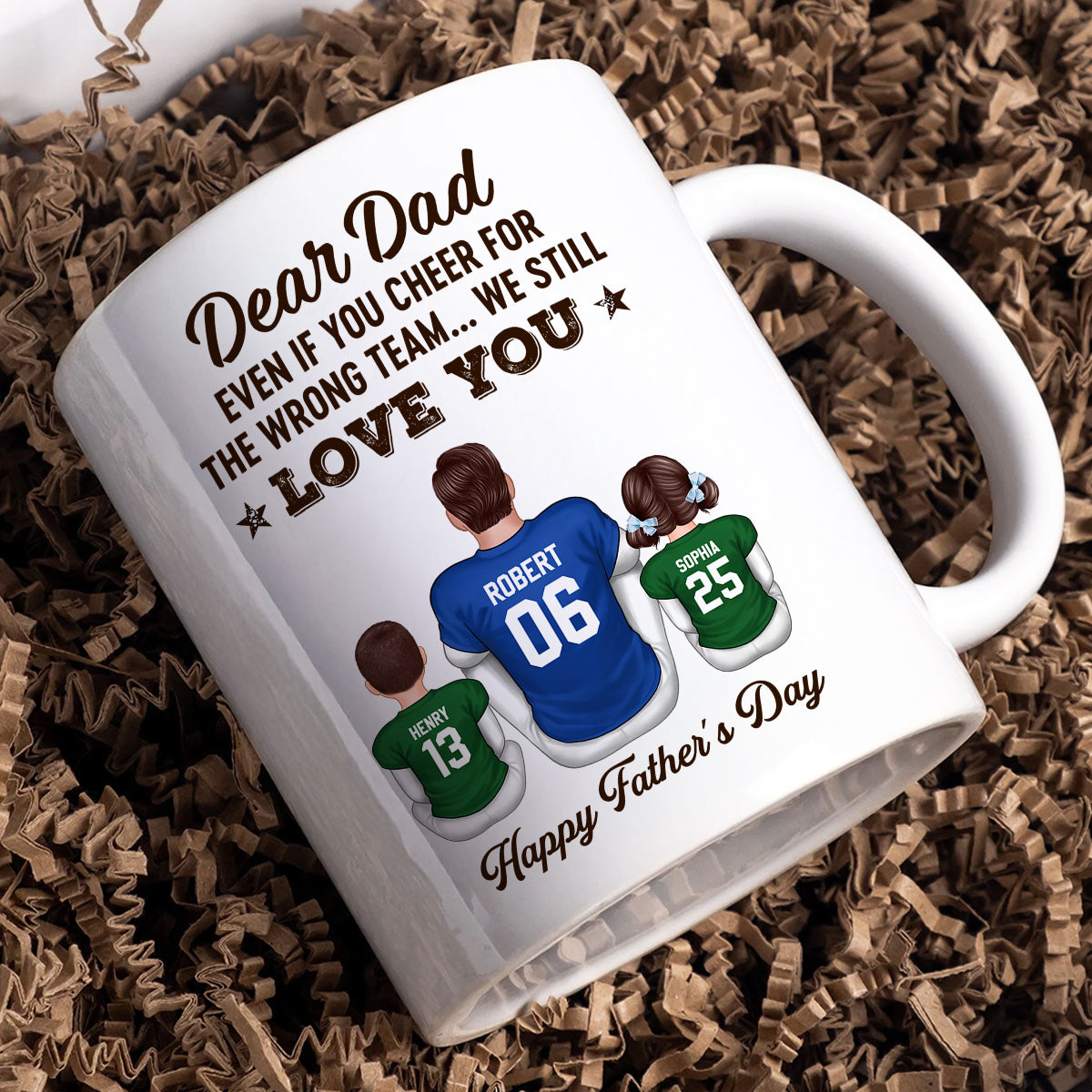 You'll Always Be My MVP Divided Funny Gift For American Football Dad Personalized Mug